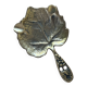 Cendrier en laiton forme feuille