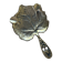 Cendrier en laiton forme feuille
