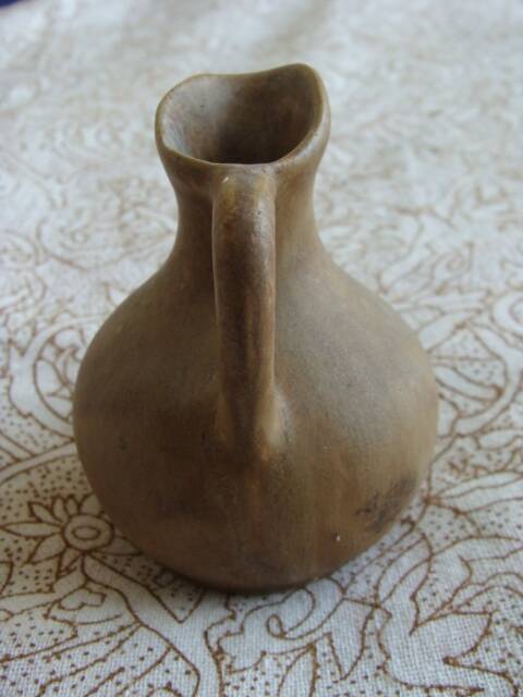 Small imitation wood pitcher