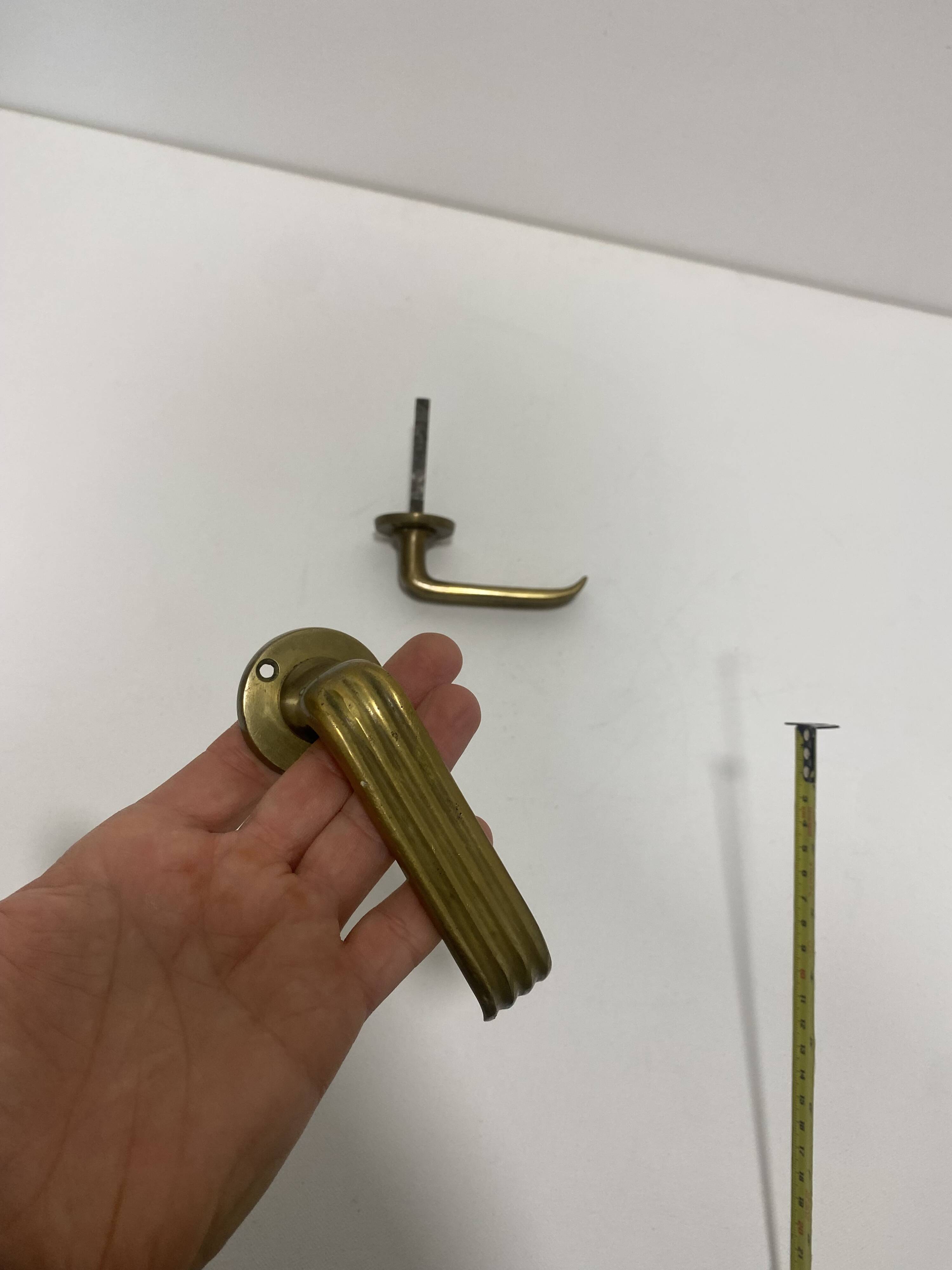 Gio Ponti Brass Door Handle Art Deco 1930s Italian Midcentury Architecture