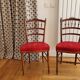 Pair of napoleon III wooden chairs