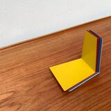 Mid-century German colourful minimalist metal bookends by Soennecken, 1960s, set of 16.