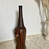 Vintage Brutalist Ceramic Vase or Large Lamp Base - Accolay Style