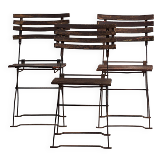 Antique outdoor chairs (c.1920). Set of 3 pieces #33