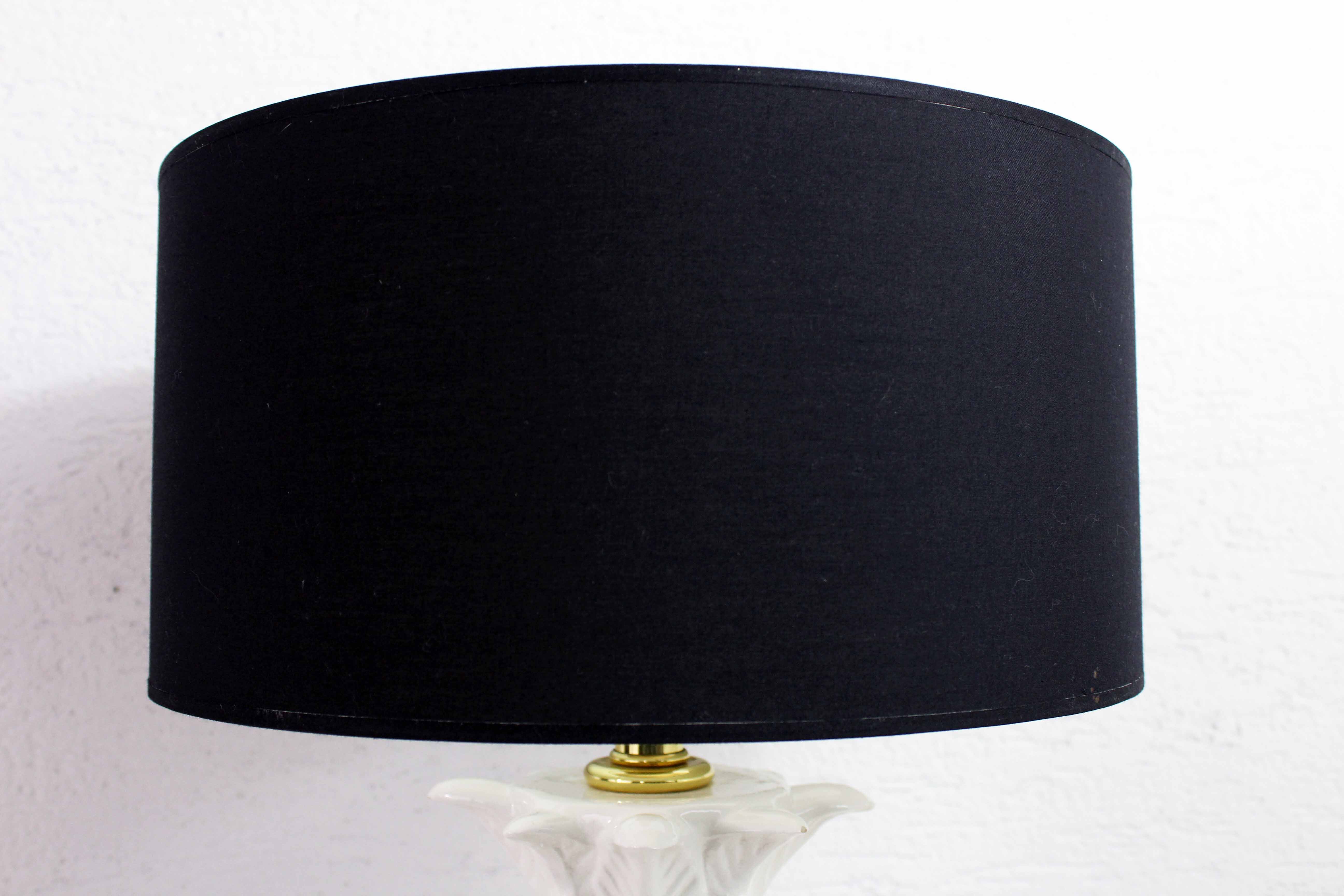 Table lamp ananas ceramic and brass 70s