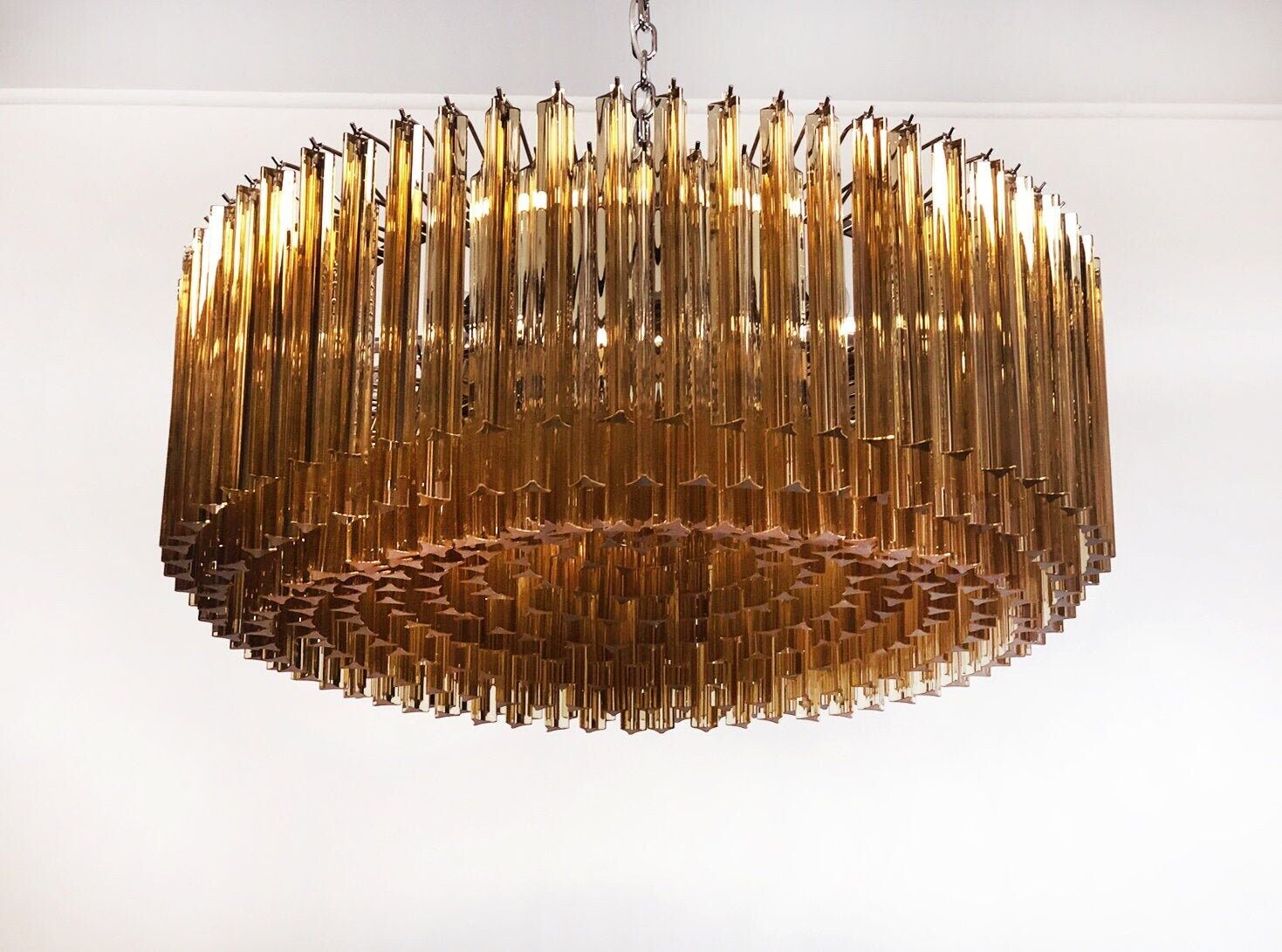 Vintage 70s chandelier in Murano glass, Italy
