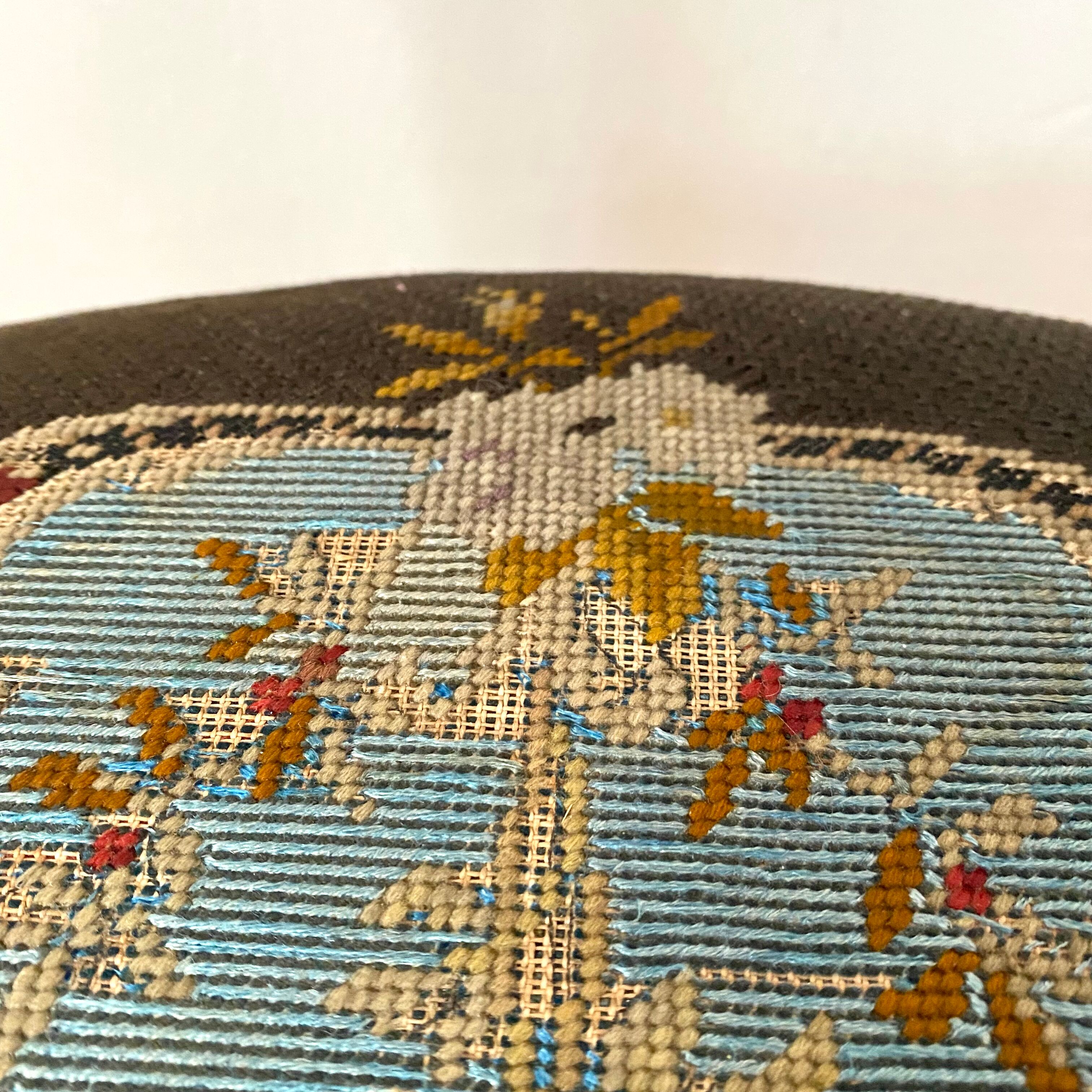 Antique chair napoleon III tapestry and painted wood