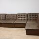 Vintage modular patchwork leather sofa, 1970s