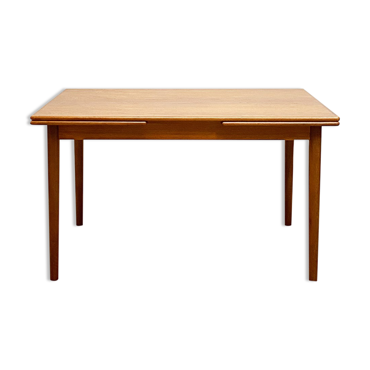 Extendable mid century teak dining table by scovby, denmark, 1950s