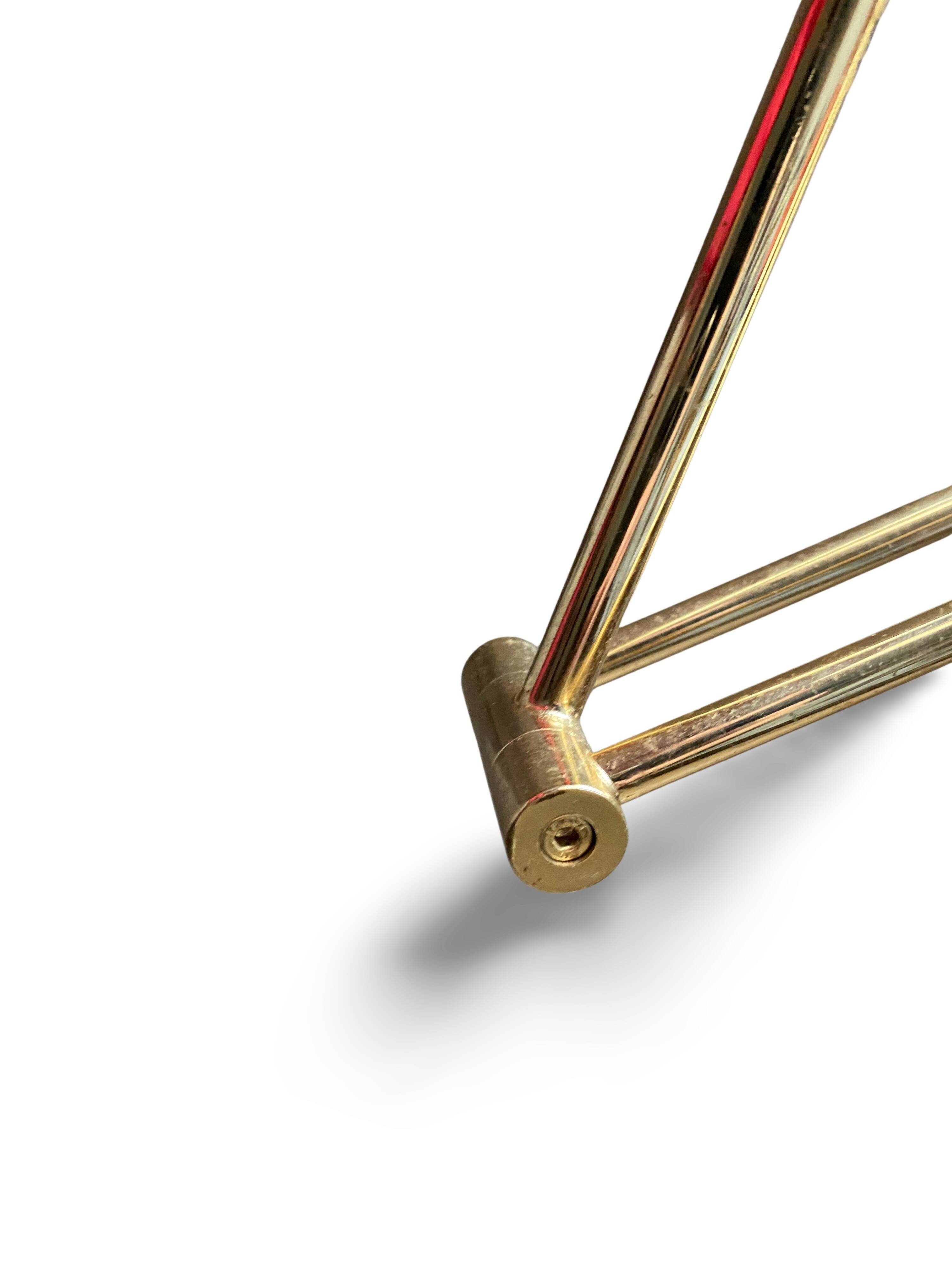 Articulated halogen lamp in chrome-plated brass – 1990s design – Italy