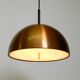 Rare original 1970s large Space Age pendant lamp with copper shade by Staff