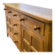 Vintage french oak sideboard with wavy details, ca. 1950s