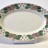 Plat ovale ancien de chez Sarreguemines modèle "Turbigo"