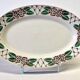 Antique oval dish from Sarreguemines, "Turbigo" model