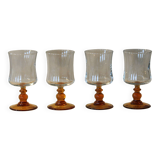 Set de 4 verres à pied ambré