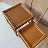 Rattan nesting tables
