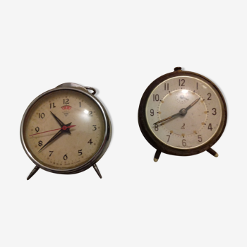 Vintage alarm clocks duo