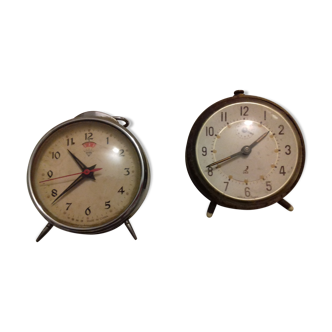 Vintage alarm clocks duo