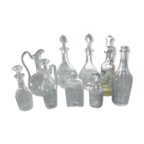 Lot of 9 old carafes