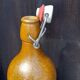 Bouteille/vase/soliflore en grés émaillé, rétro 50's marque MKM