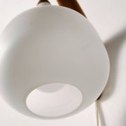 MK10987 Teak and glass wall lamp by Uno & Östen Kristiansson for Luxus