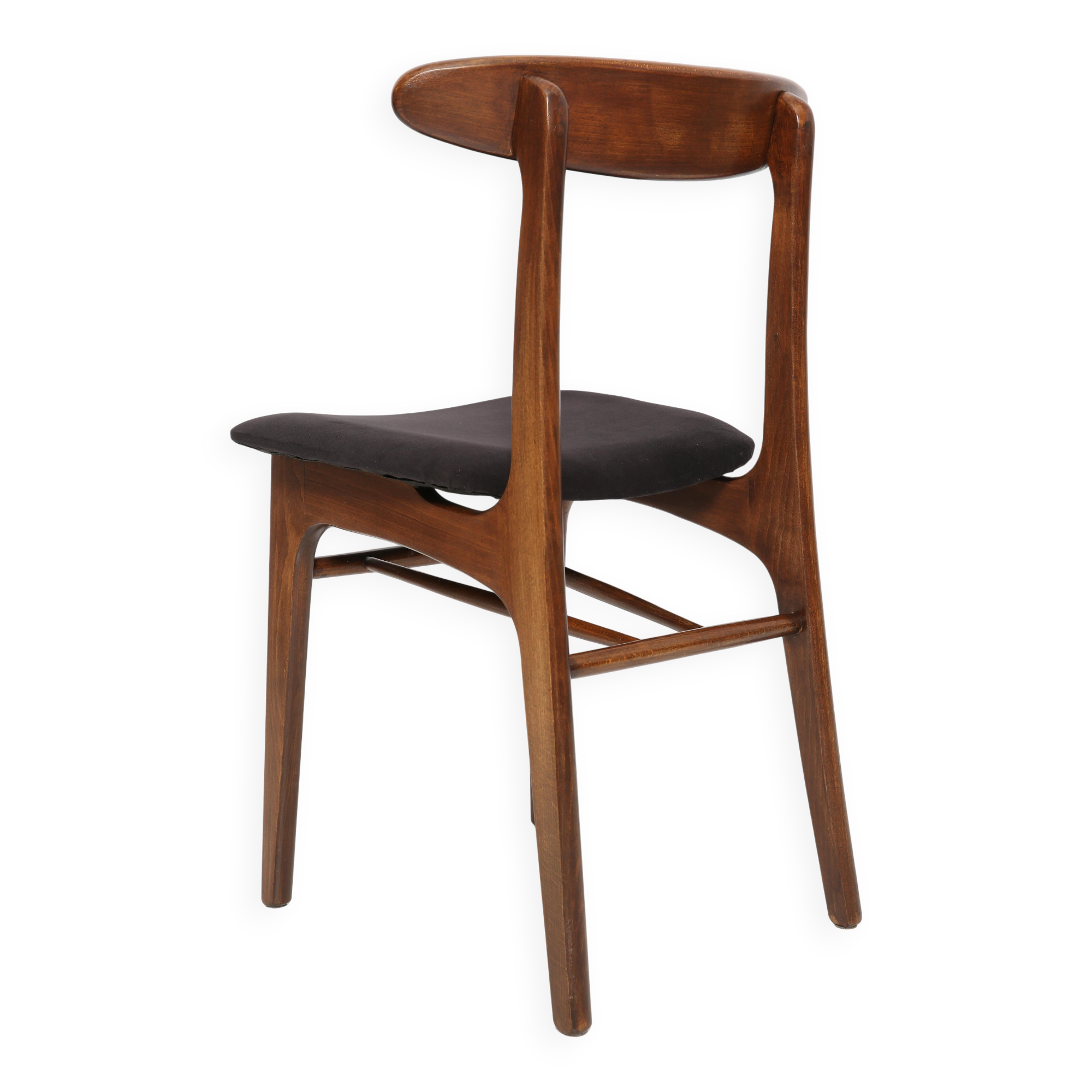 Black velvet chair, Rajmund Halas, Poland, 1960s