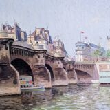 Painting Paris Le Pont Neuf by Charles Guilloux
