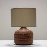 Glazed terracotta table lamp, circa 1965