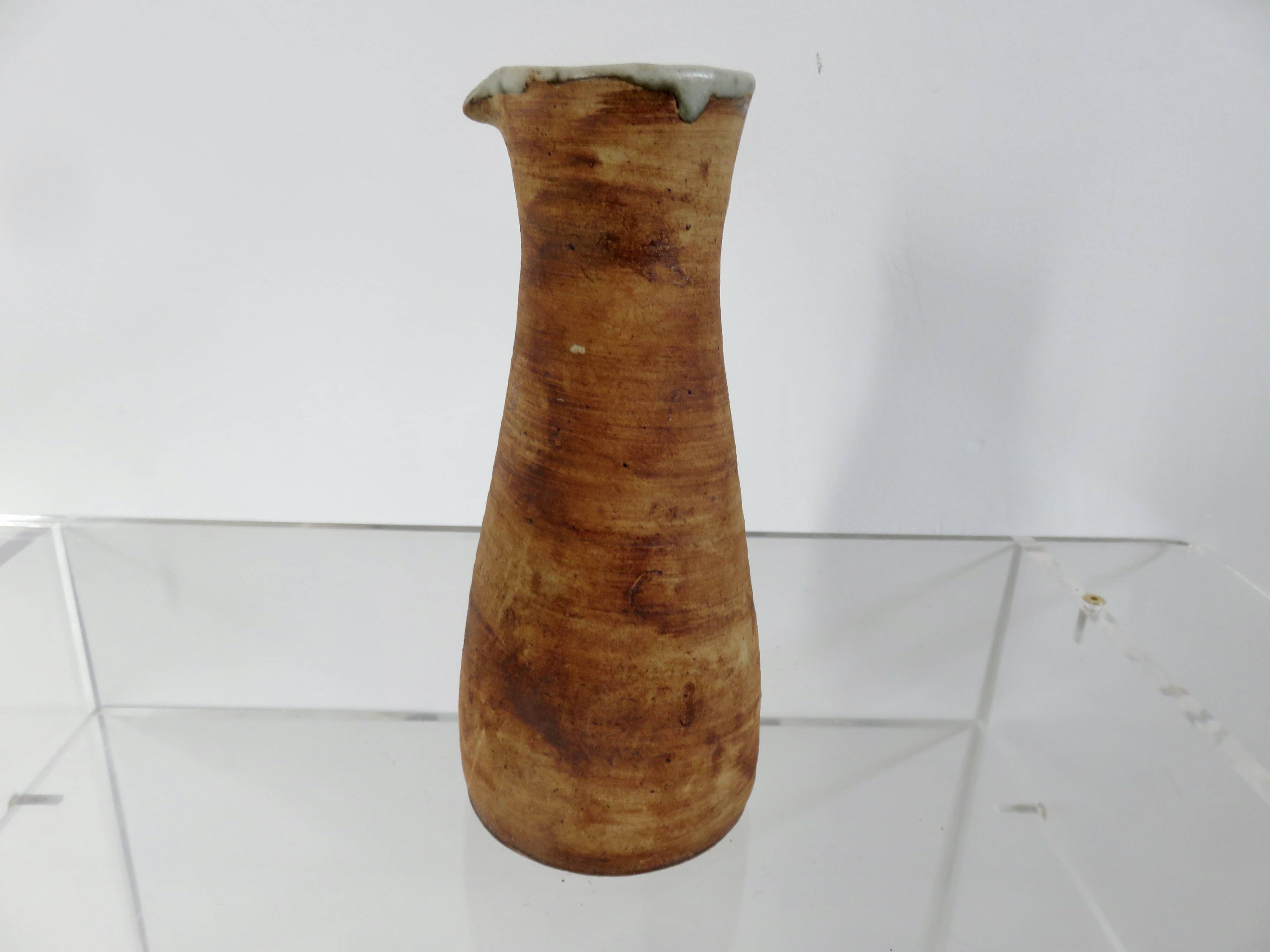 Stoneware vase "poterie de la colombe" Vallauris, 50s-60s