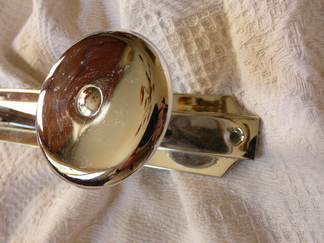 Wall coat rack in chromed metal 2 vintage hooks