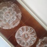 Coffee table in wood and ceramic, design 1970