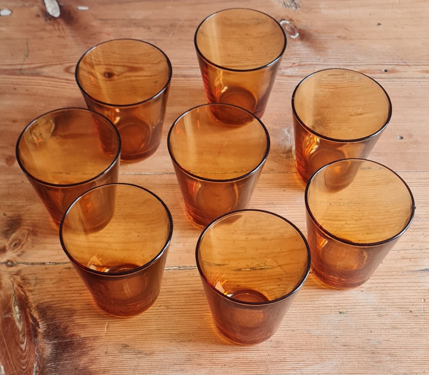 Set de 8 verres ambrés Duralex