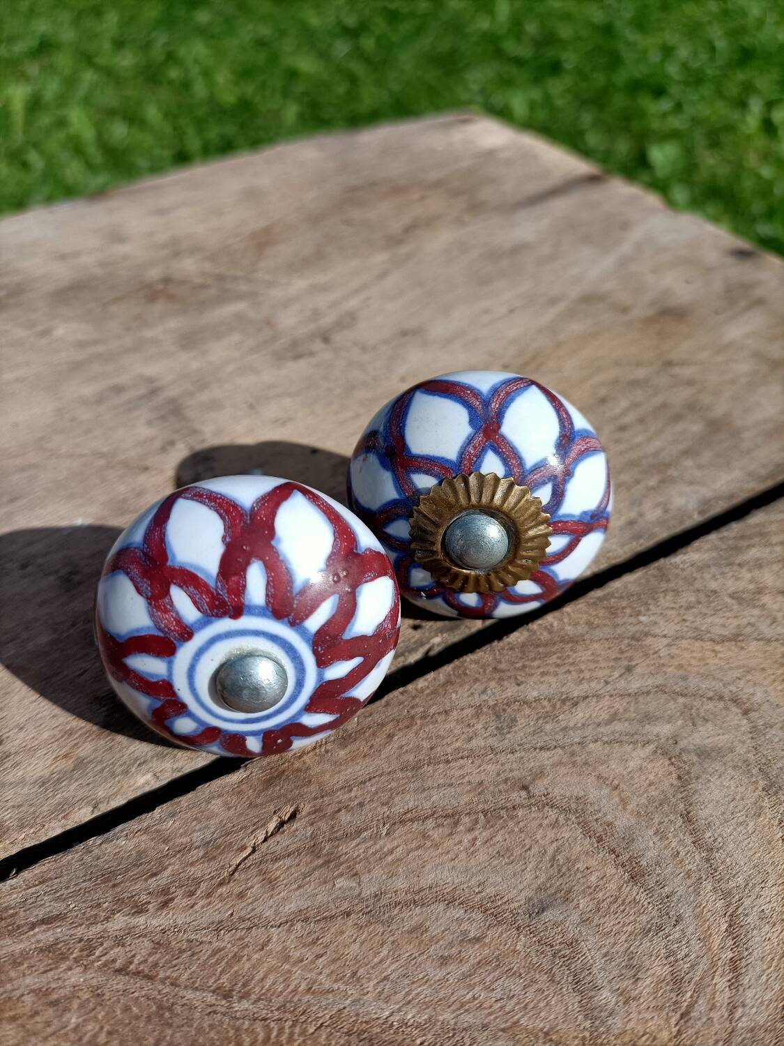 Genuine stoneware door knobs