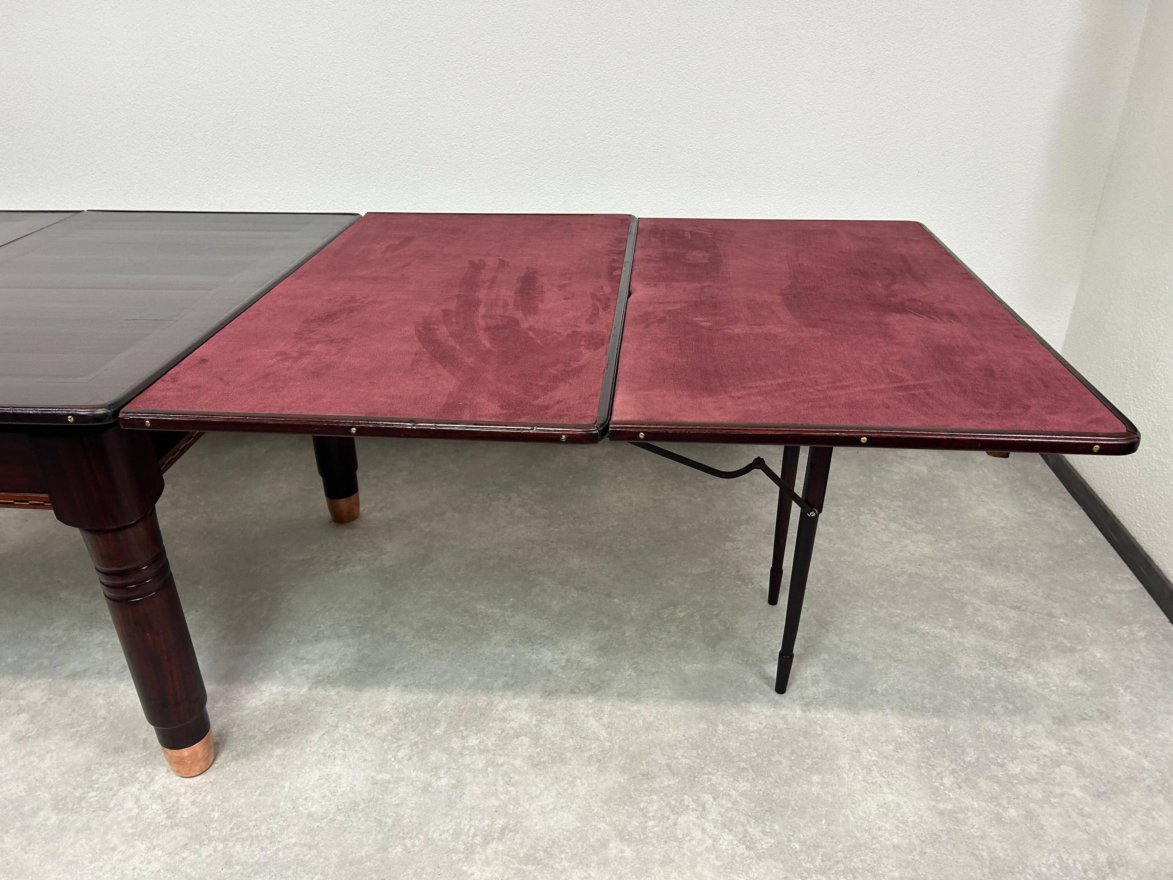 Large dining table in the Secession style by Karoly Lingel, Budapest.