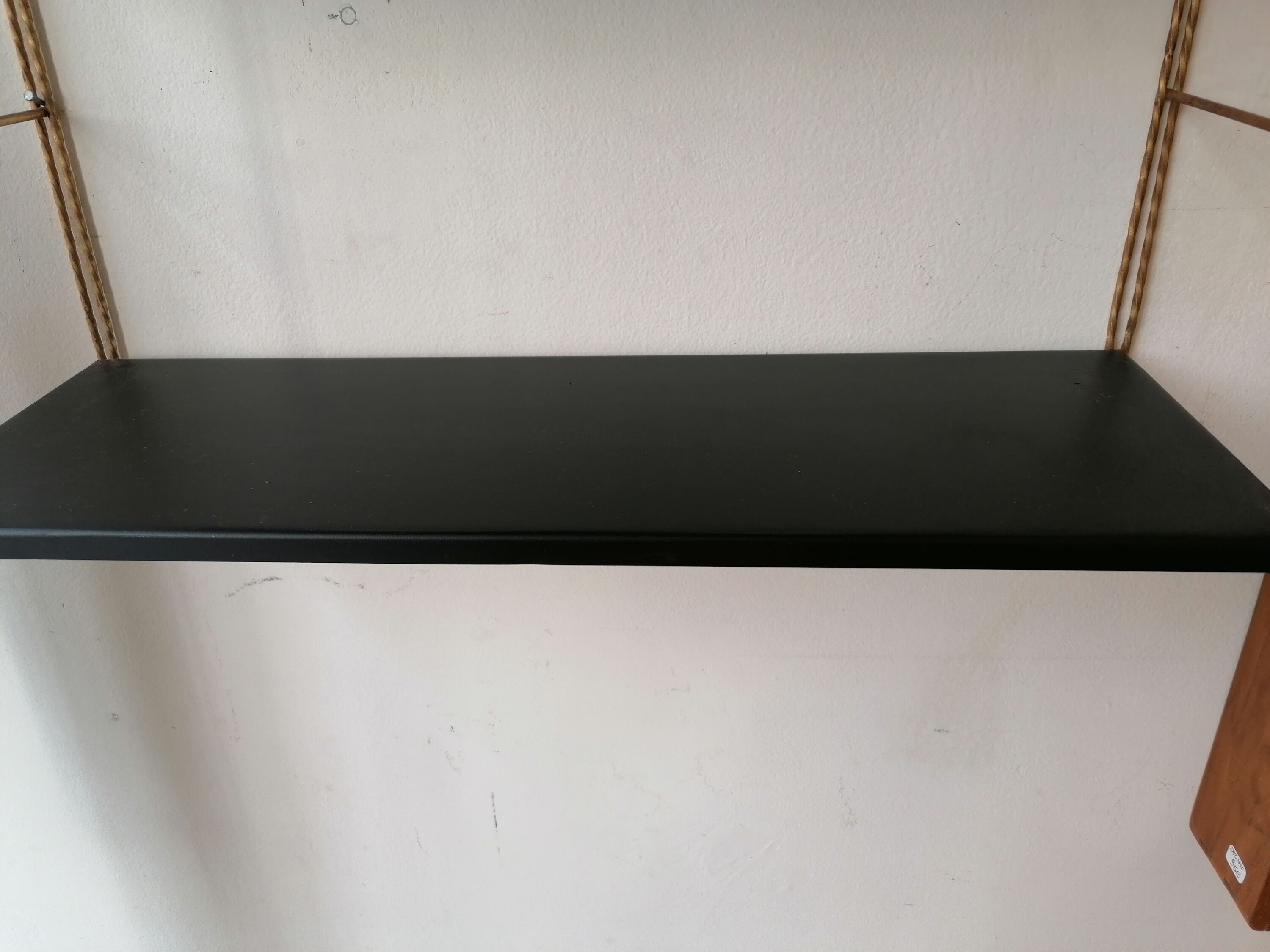 Vintage metal and brass string shelf 1960