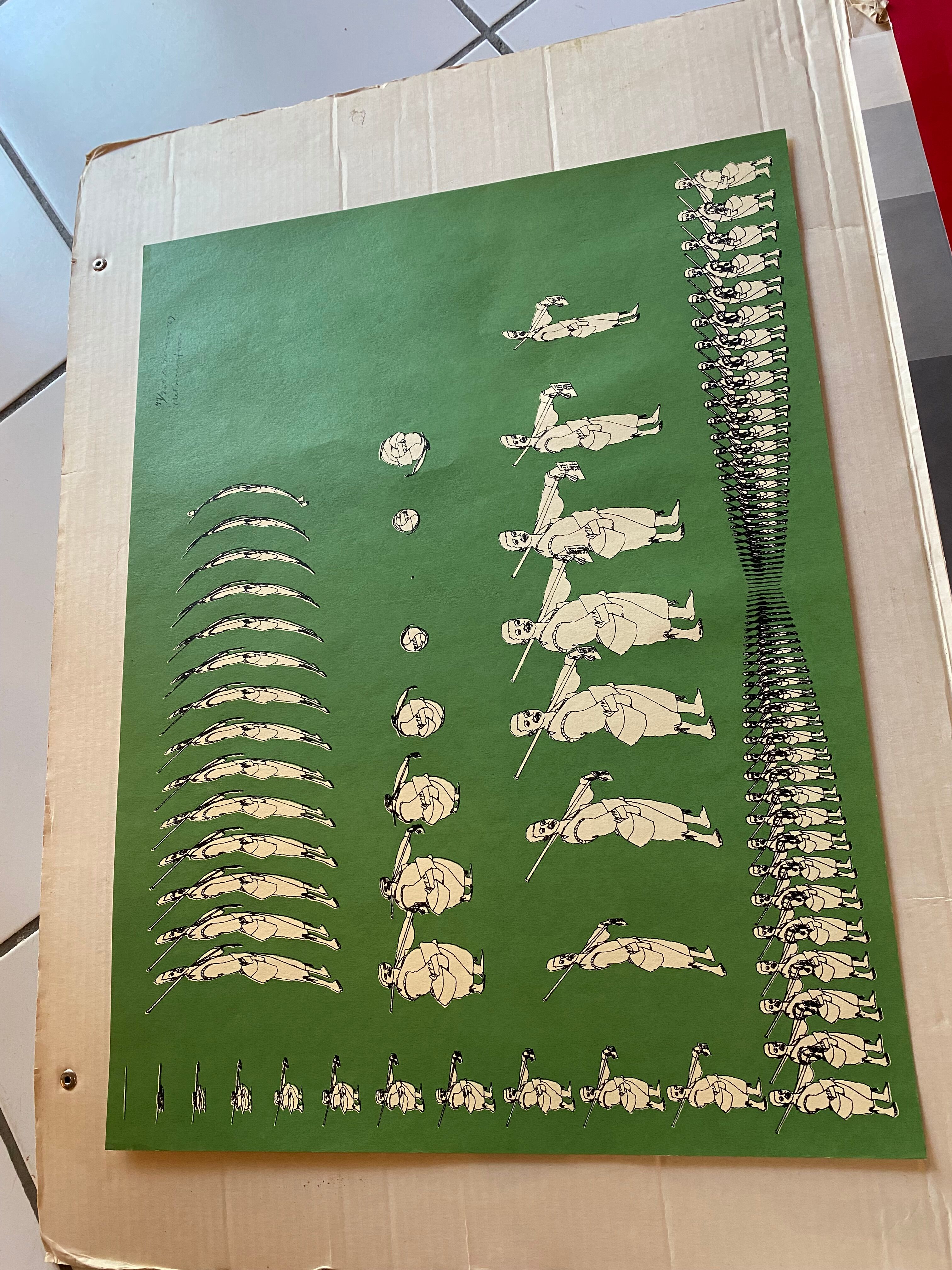 Silkscreen Finnish Painter, Gosta Gierow, 1970s