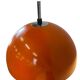 Lampadaire vintage chromé avec abat-jour orange
