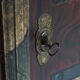 Rustic Farmhouse Folk Art Painted Bridal Cabinet 1844