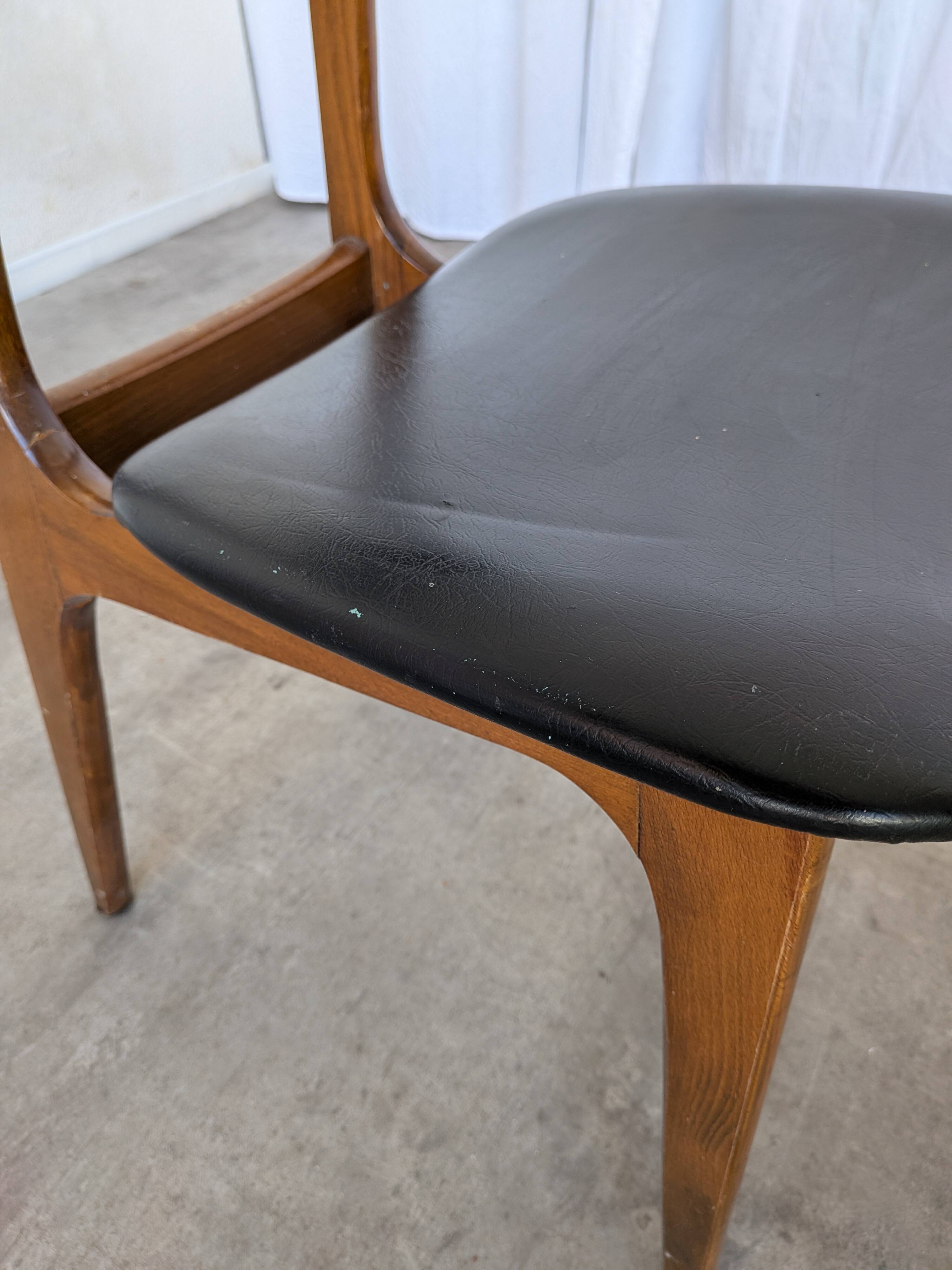 Set of 2 Vintage STOL Kamnik Dining Chair: Black Leather, MCM Chairs