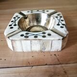 Brass and bone ashtray