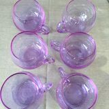 Service a punch sangria lait de poule en cristal, cristallin de bayel violet