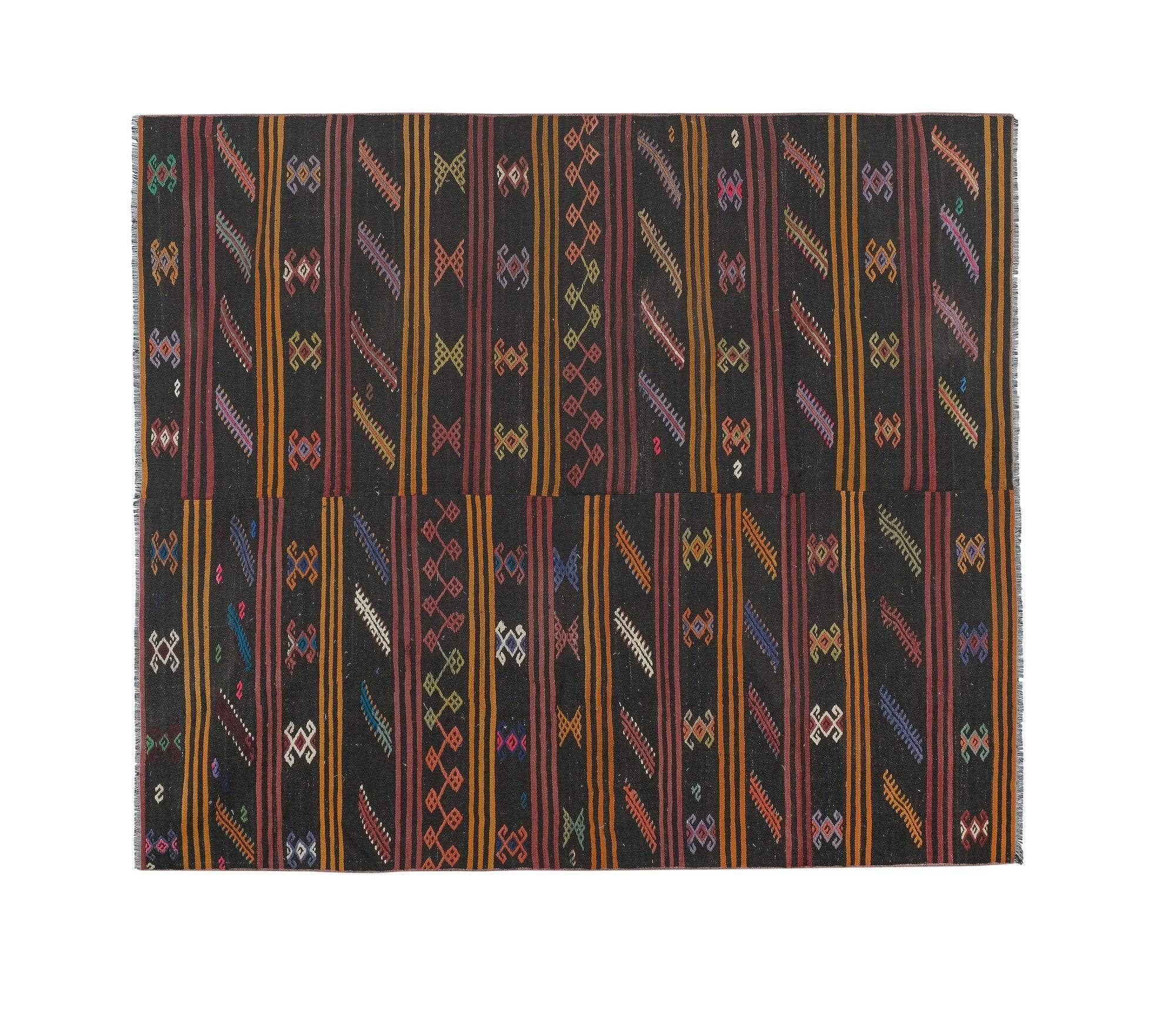 Tapis Kilim turc vintage tissé main