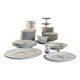 English earthenware service, CP monogram, ducal crown, 109 pieces