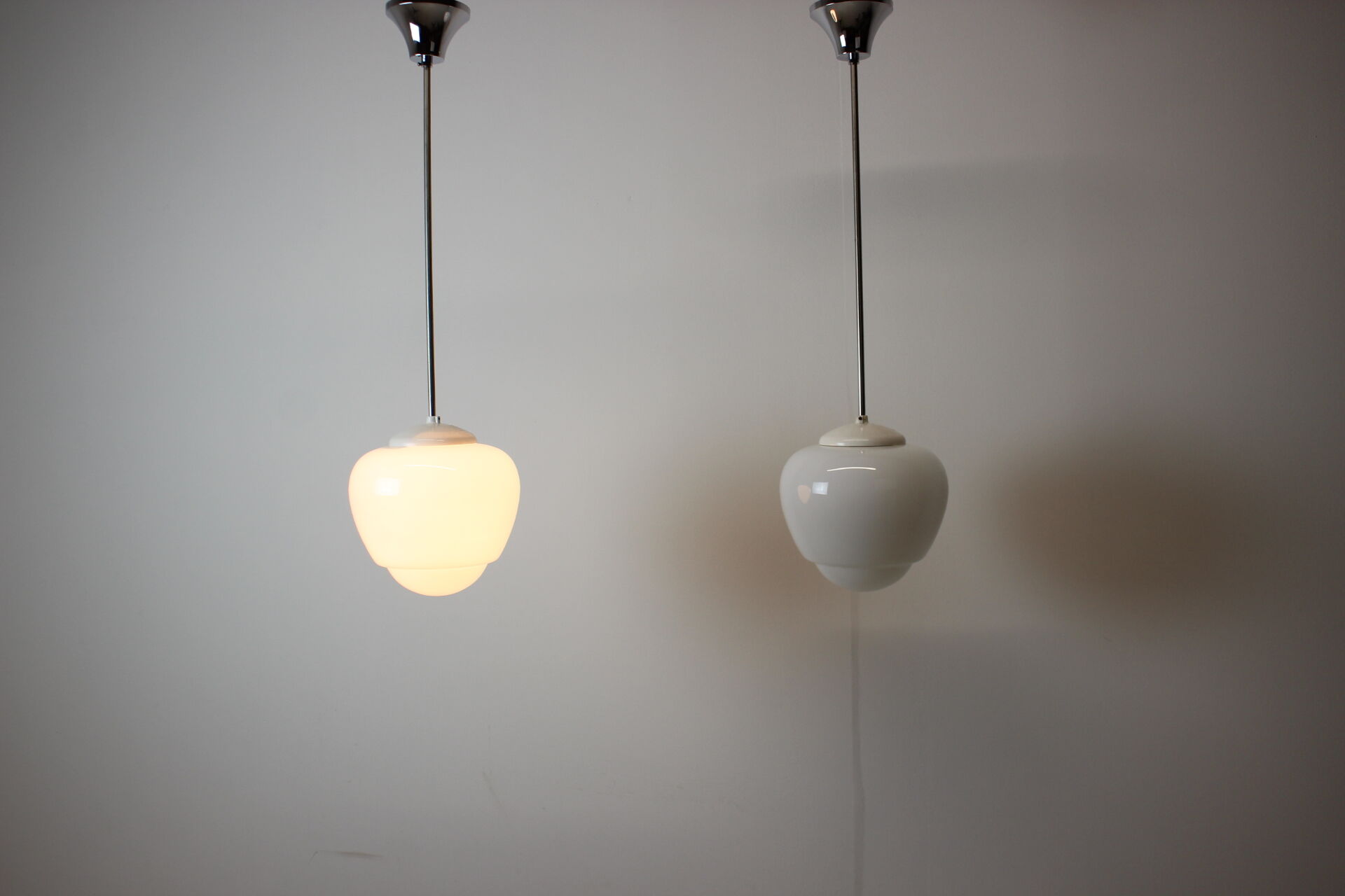 Mid-century pendants, czechoslovakia, 1960s