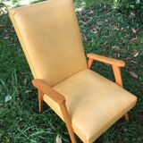 Vintage 60s yellow Scandinavian armchairs