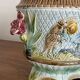 Important planter cache pot barbotine decor insects musicians late 19th century