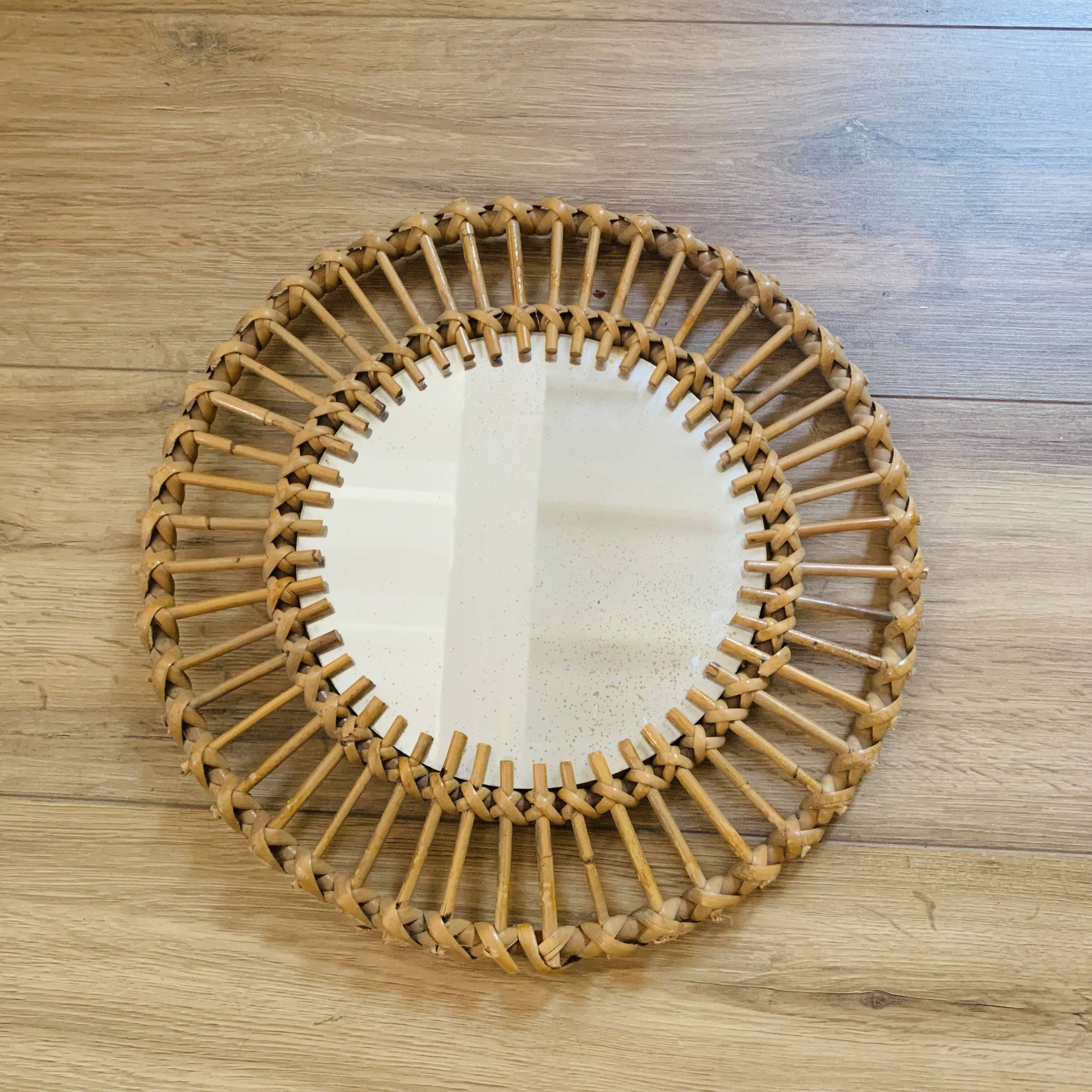 Rattan mirror