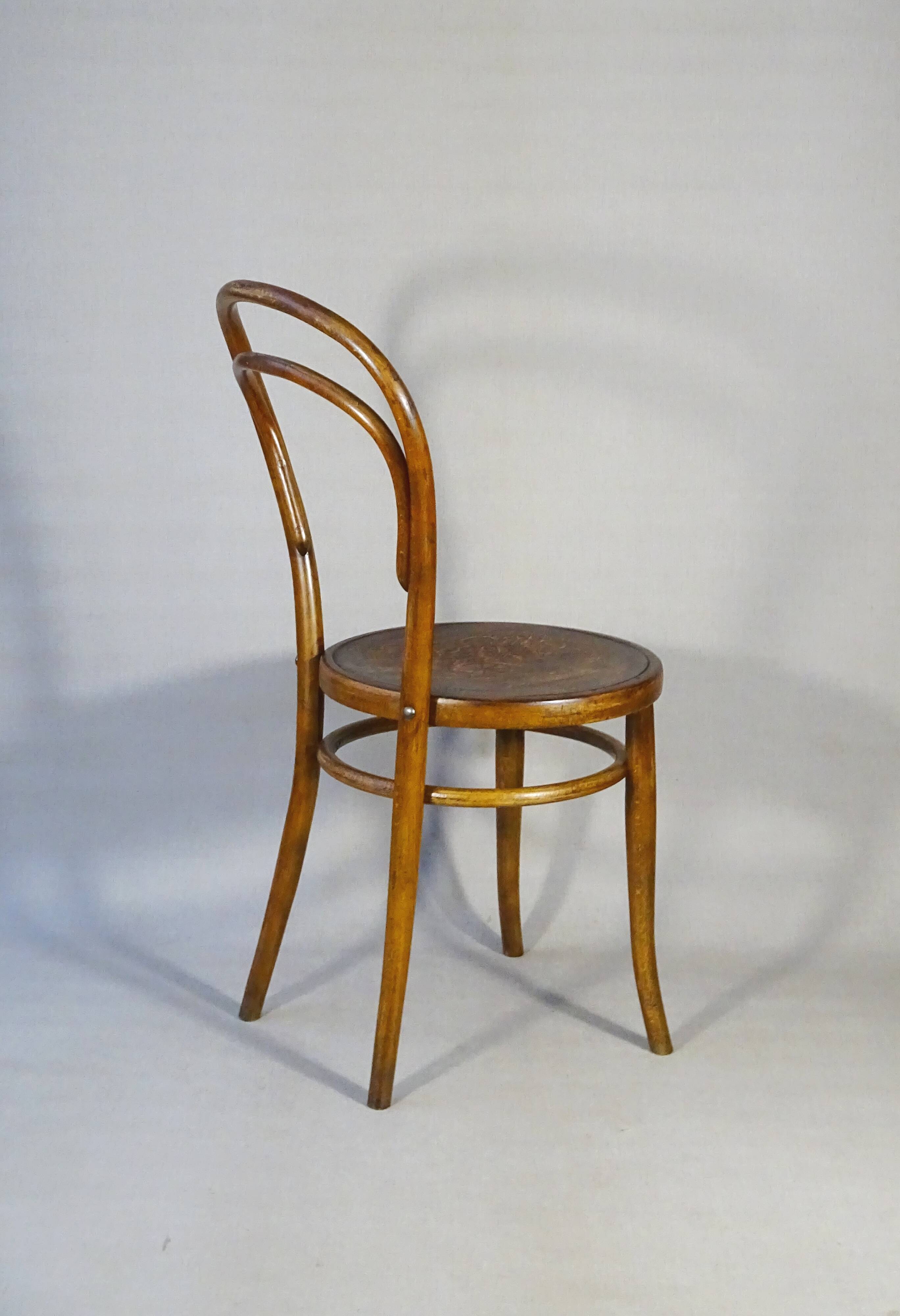 Set of 2 bistro chairs N°14 by Turpe - Germany 1900 -