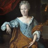 Portrait à l'huile d'une dame noble du XVIIIe siècle