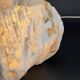 Large brutalist table lamp - alabaster - 1970s - vintage - made in Italy
